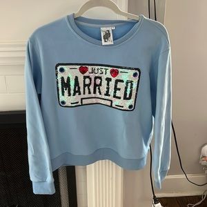 Queen of Sparkles “Just Married” sweatshirt